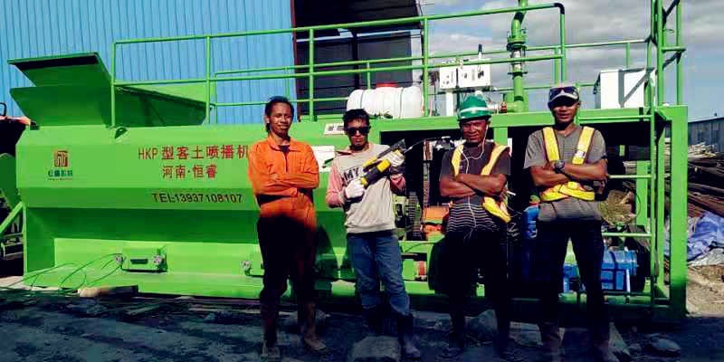 恒睿客土噴播機(jī)支援“一帶一路”建設(shè)出口印尼